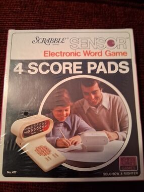 vintage pack of 4 Score Pads for the Scrabble Sensor Electronic Word Game #477